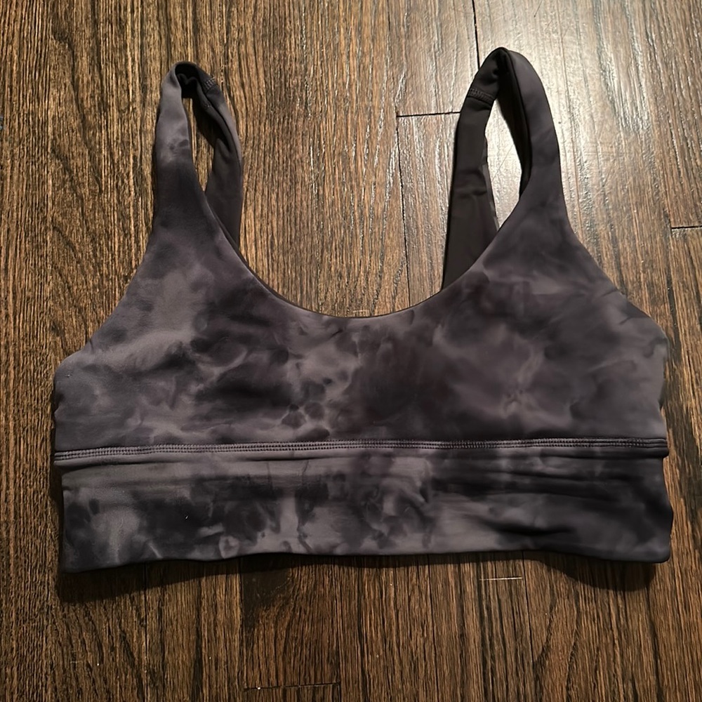 Lululemon align reversible bra (A-B cup) size 10 graphite gray/ diamond die gg